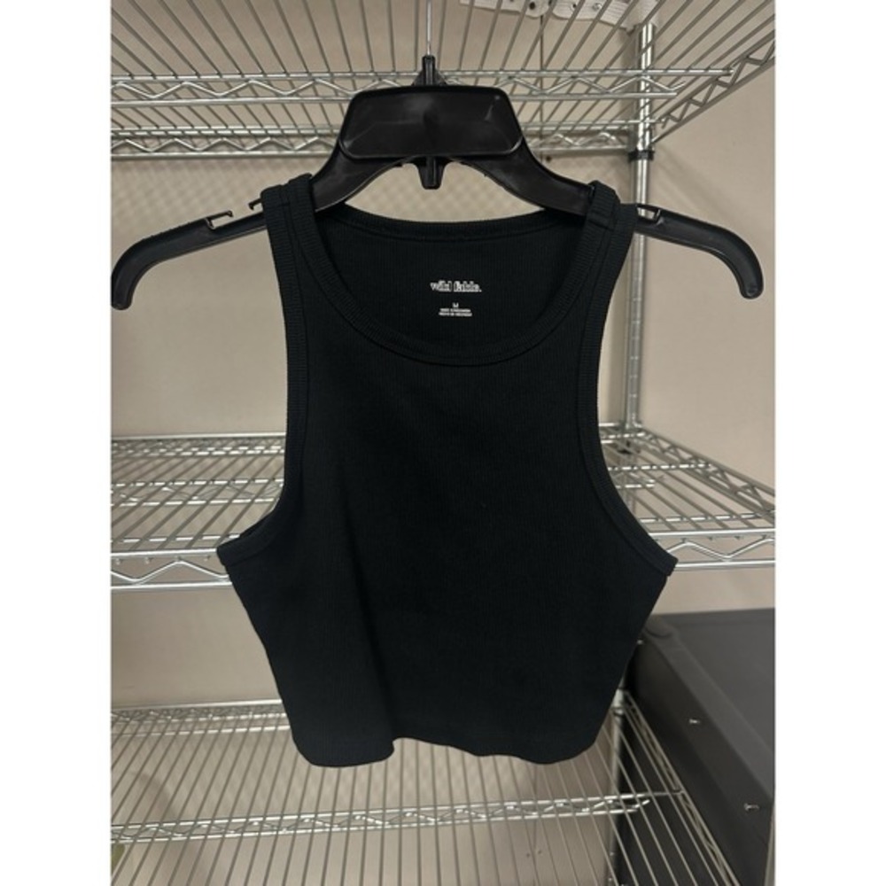 Black Wild Fable Crop Top Size‎ Medium Cropped Ribbed Shirt Target